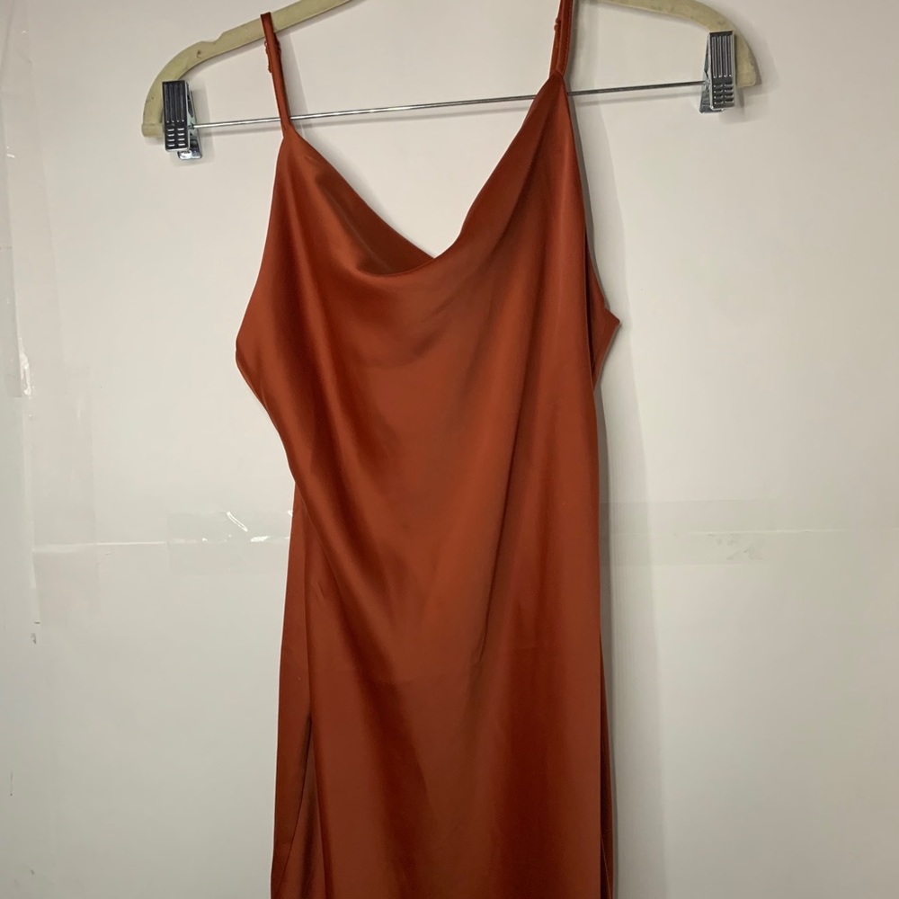 URBAN OUTFITTERS SATIN COWL NECK DRESS
